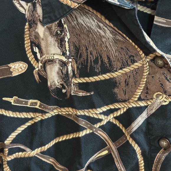 Bit & Bridle Black and Brown Equestrian Shirt - Picture 4 of 4